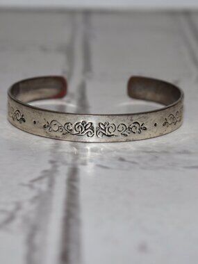 ♥ Silver Cuff Bracelet · One Size Fits Most · Faith • Hope • Love